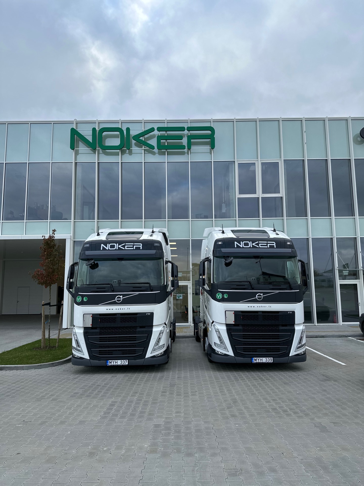 NOKER trucks at headquarters