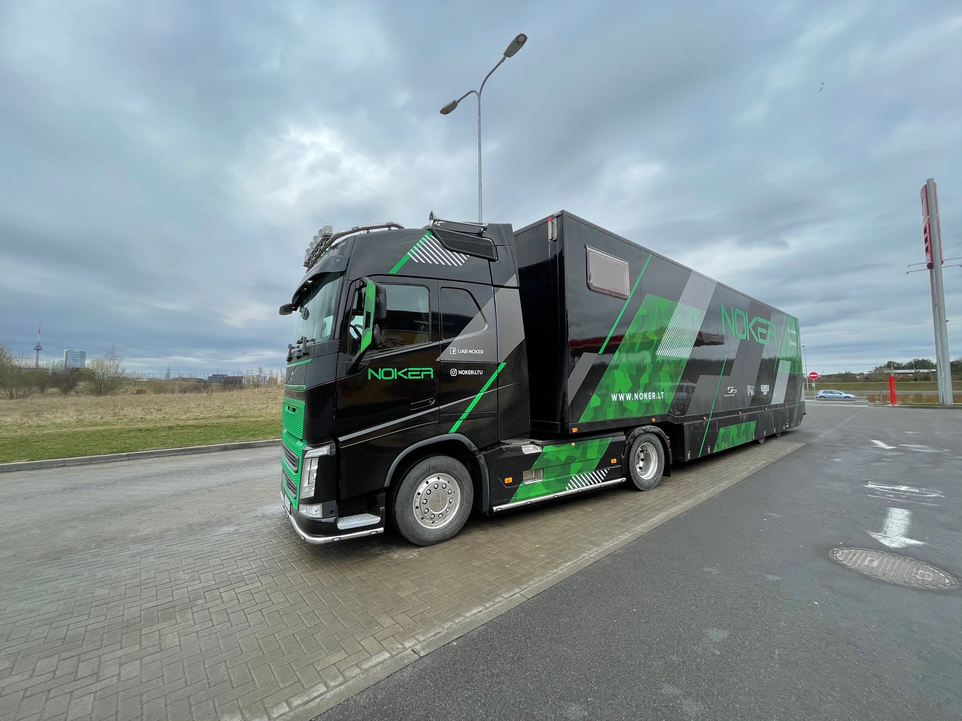 NOKER truck on the motorway